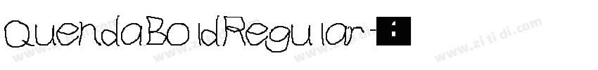 Quenda Bold Regular字体转换